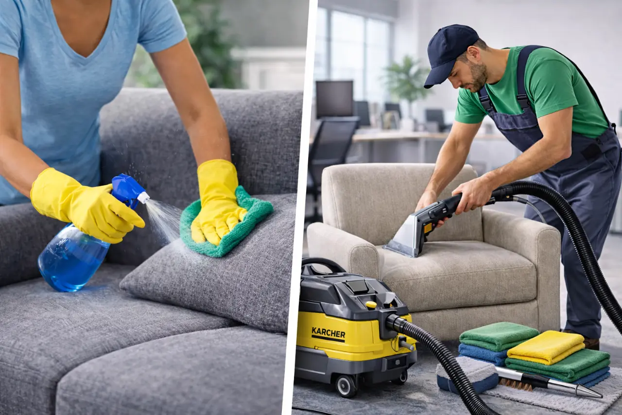 Diferencia entre limpieza casera y profesional